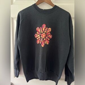 Quilted crewneck